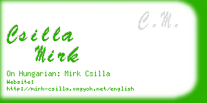 csilla mirk business card